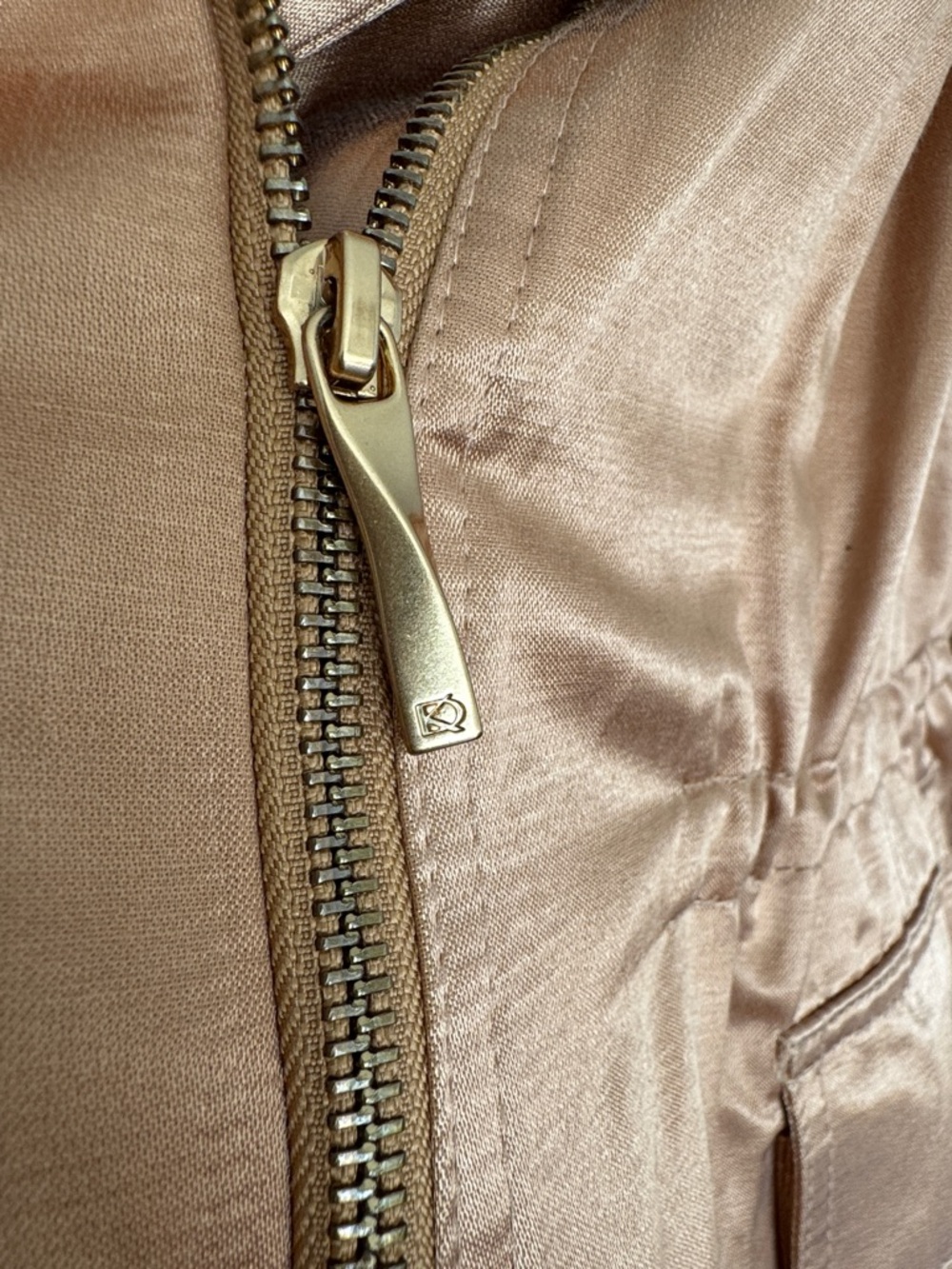 Donna Karan Women's Satin Zip-Front Jacket Sz XL - Picture 6 of 12
